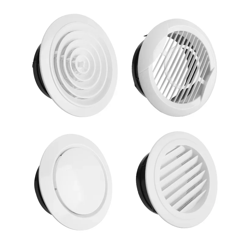 Home Bathroom Vent - Adjustable Air Ventilation Cover Round Ducting