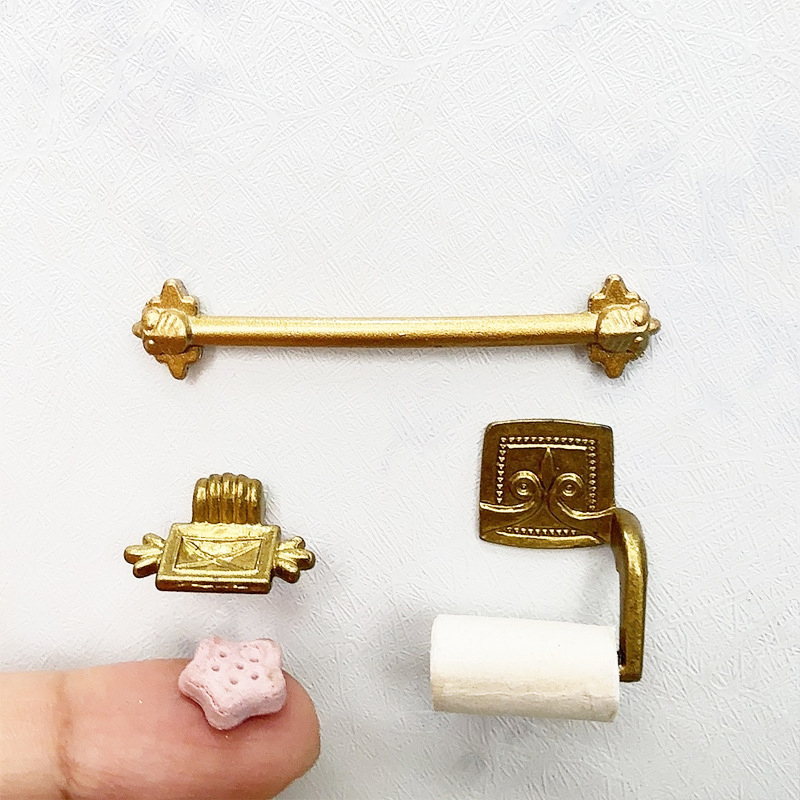 Jet Home Bathroom Accessories - 1/12 Dollhouse Simulation Paper Towel Rack