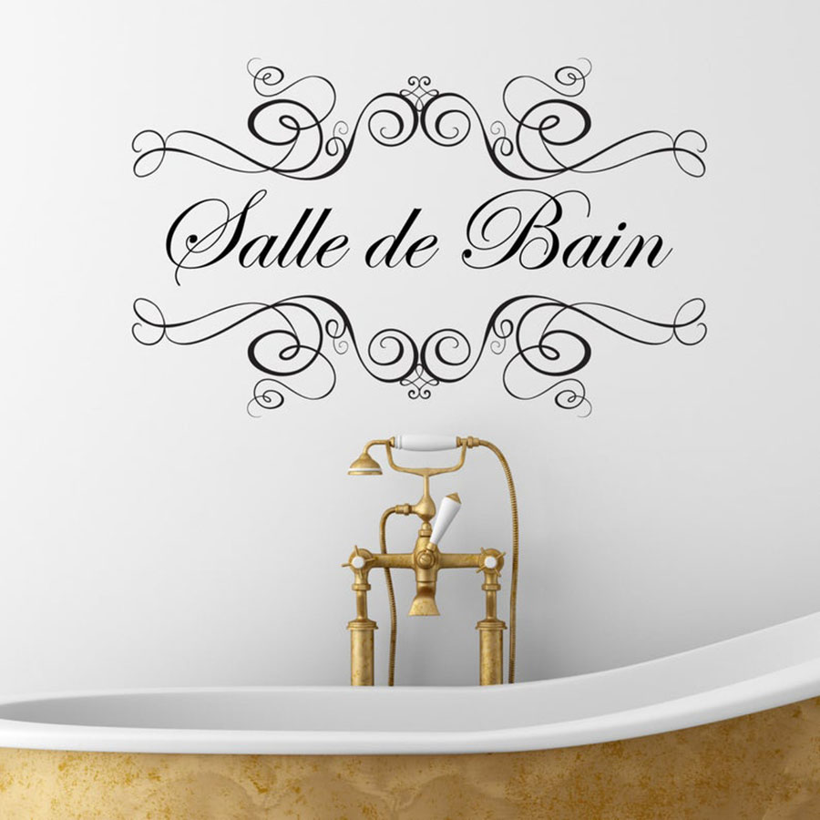 Home Bathroom Tiles - Salle De Bain Wall Sticker French