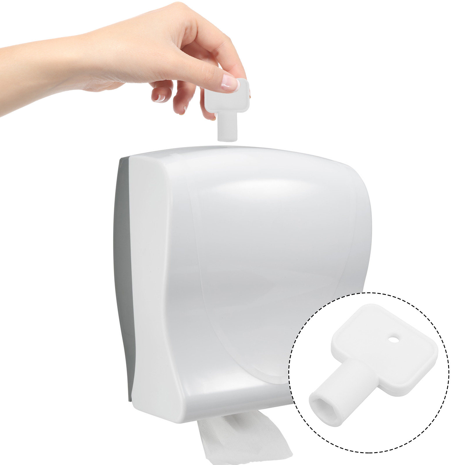 Home Bathroom Towel Dispenser - Toilet Paper Dispenser Key Replacement Plastic