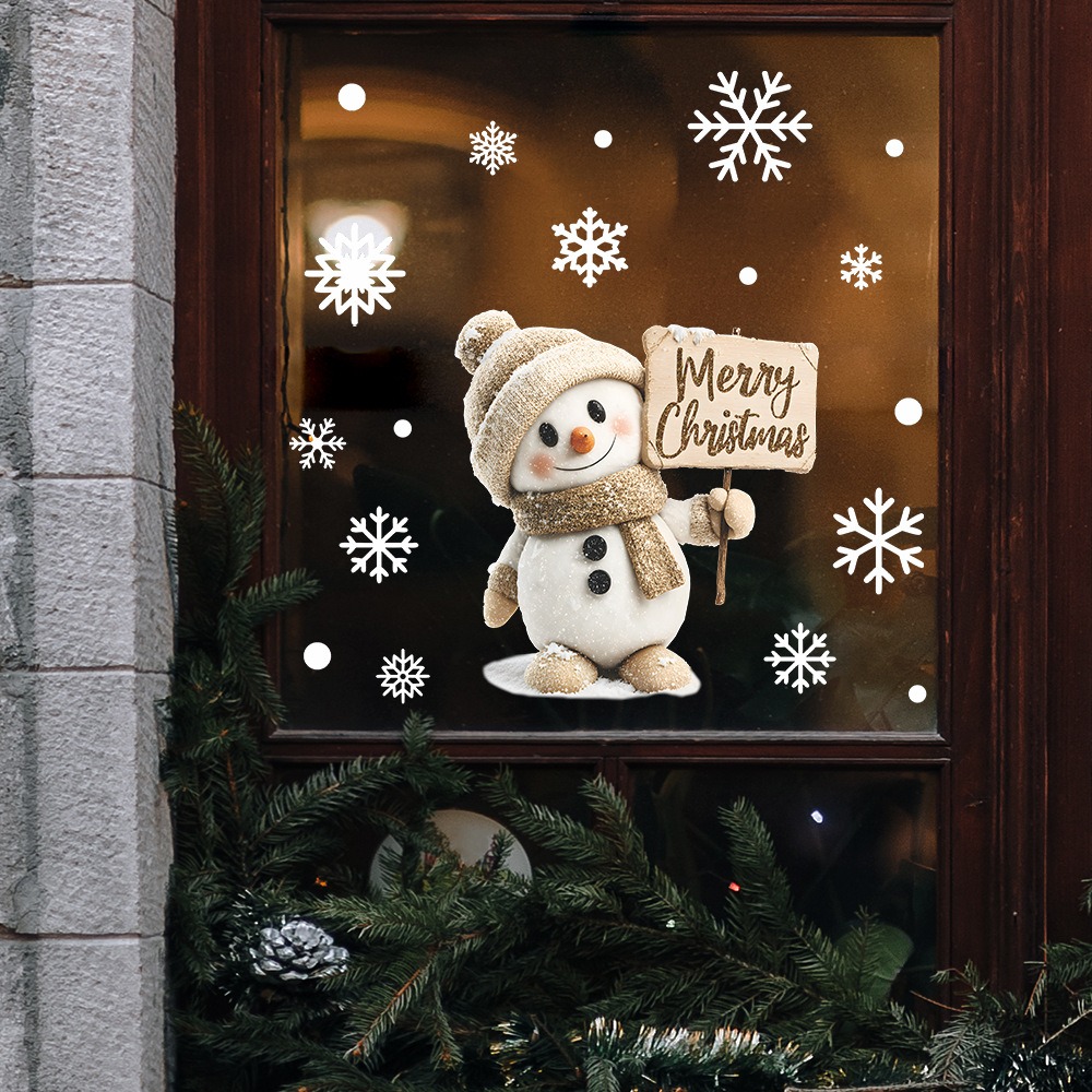 Christmas Window Stickers Cart - Home Bathroom Window ulasan dan harga