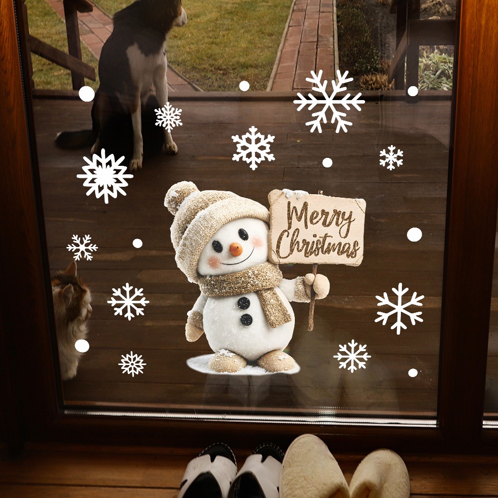 Christmas Window Stickers Cart - Home Bathroom Window ulasan dan harga