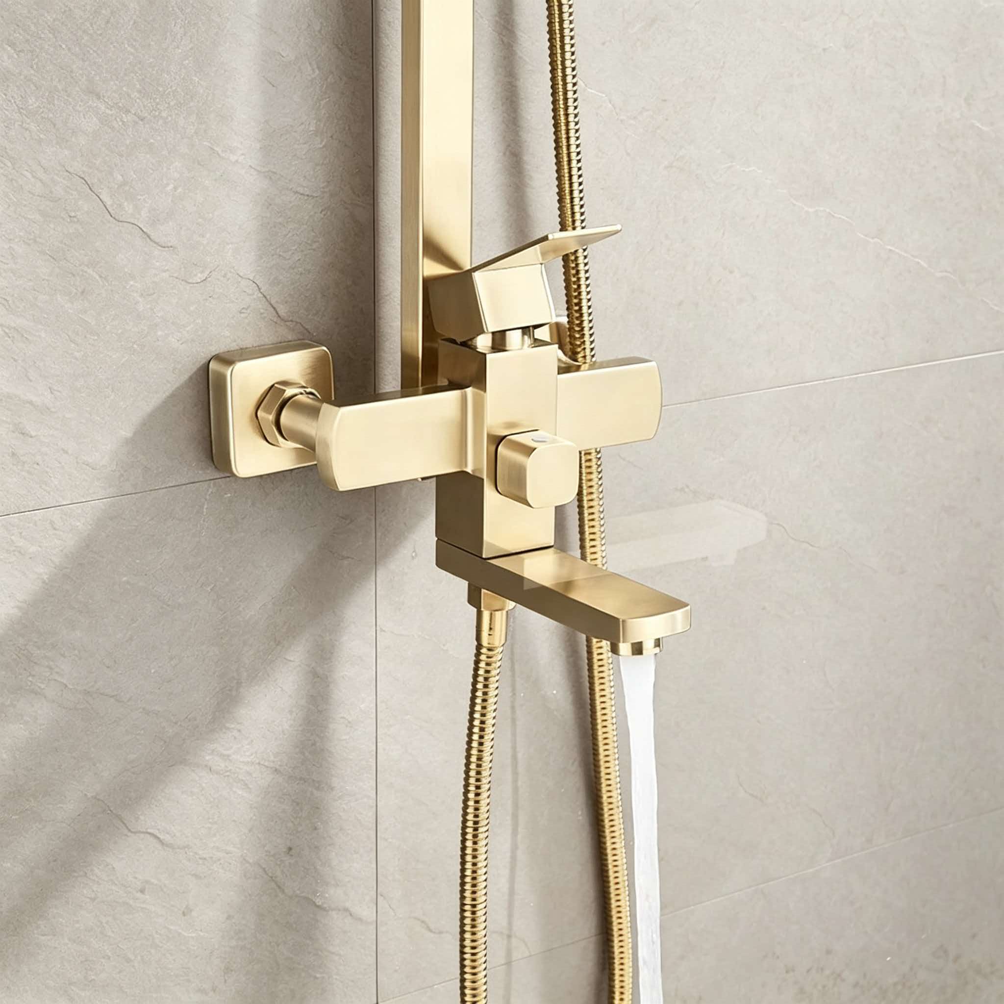 Gold shower set stainless stee - Home For Bathroom ulasan dan harga