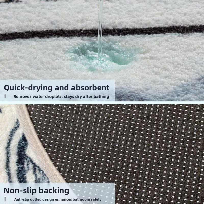 Bathroom Anti-Slip Mat Door Ma - Home Bathroom Carpet ulasan dan harga
