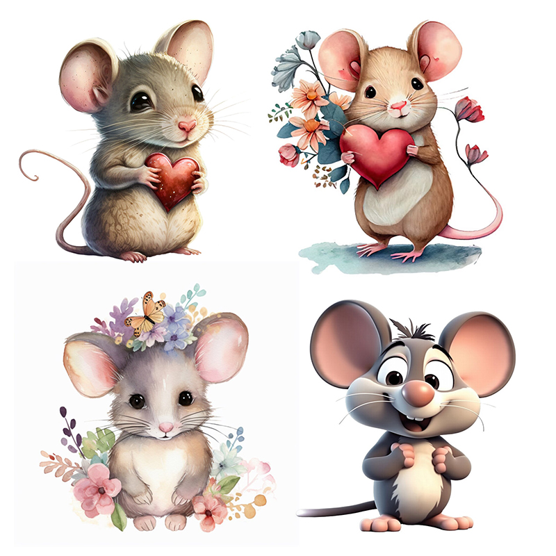 C228# Cute Mouse Wall Sticker  - Home Bathroom Wall Tiles ulasan dan harga