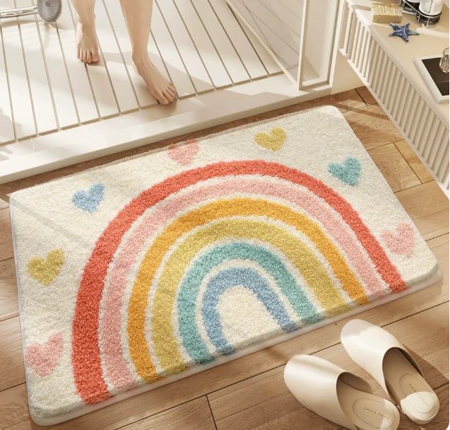 Tufted Sea Pattern Bedroom Rug - Home Bathroom Carpet ulasan dan harga