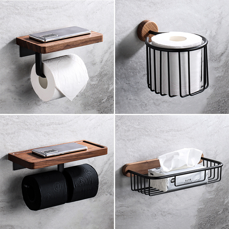 Solid Wood Tissue Holder No Dr - Home Bathroom Towel Dispenser ulasan dan harga
