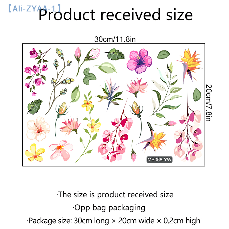 【ZYAA-1】Floral Mirror Stickers - Jet Home Bathroom Mirrors ulasan dan harga