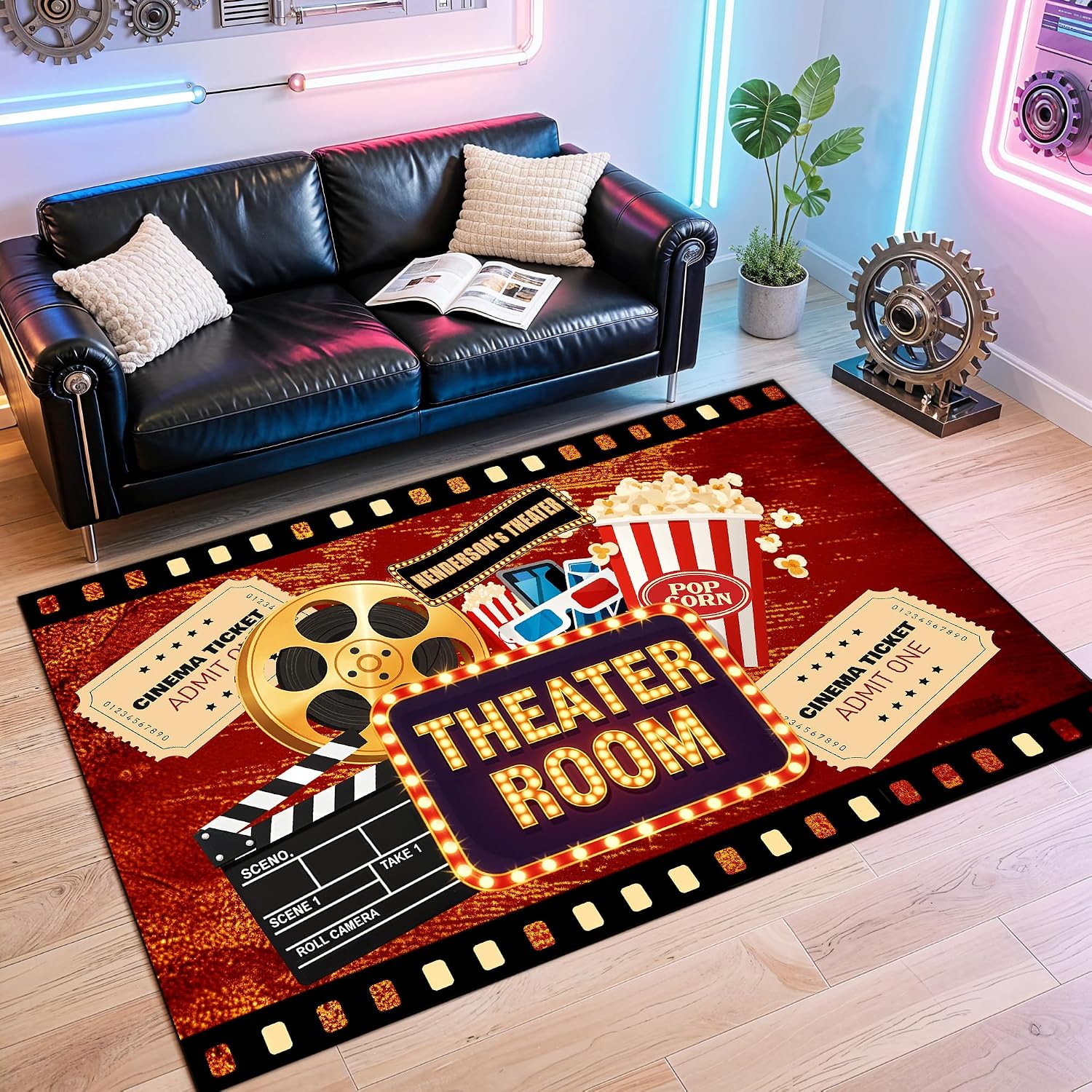 Engraved Name Cinema Carpet, S - Home Bathroom Name ulasan dan harga