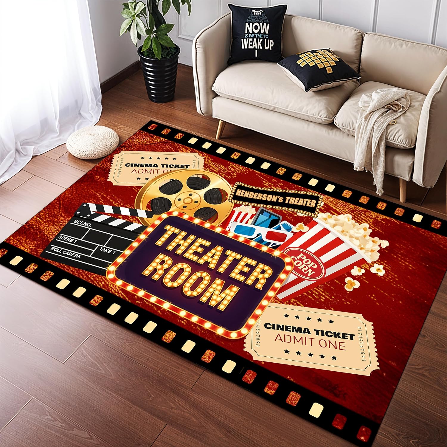 Engraved Name Cinema Carpet, S - Home Bathroom Name ulasan dan harga