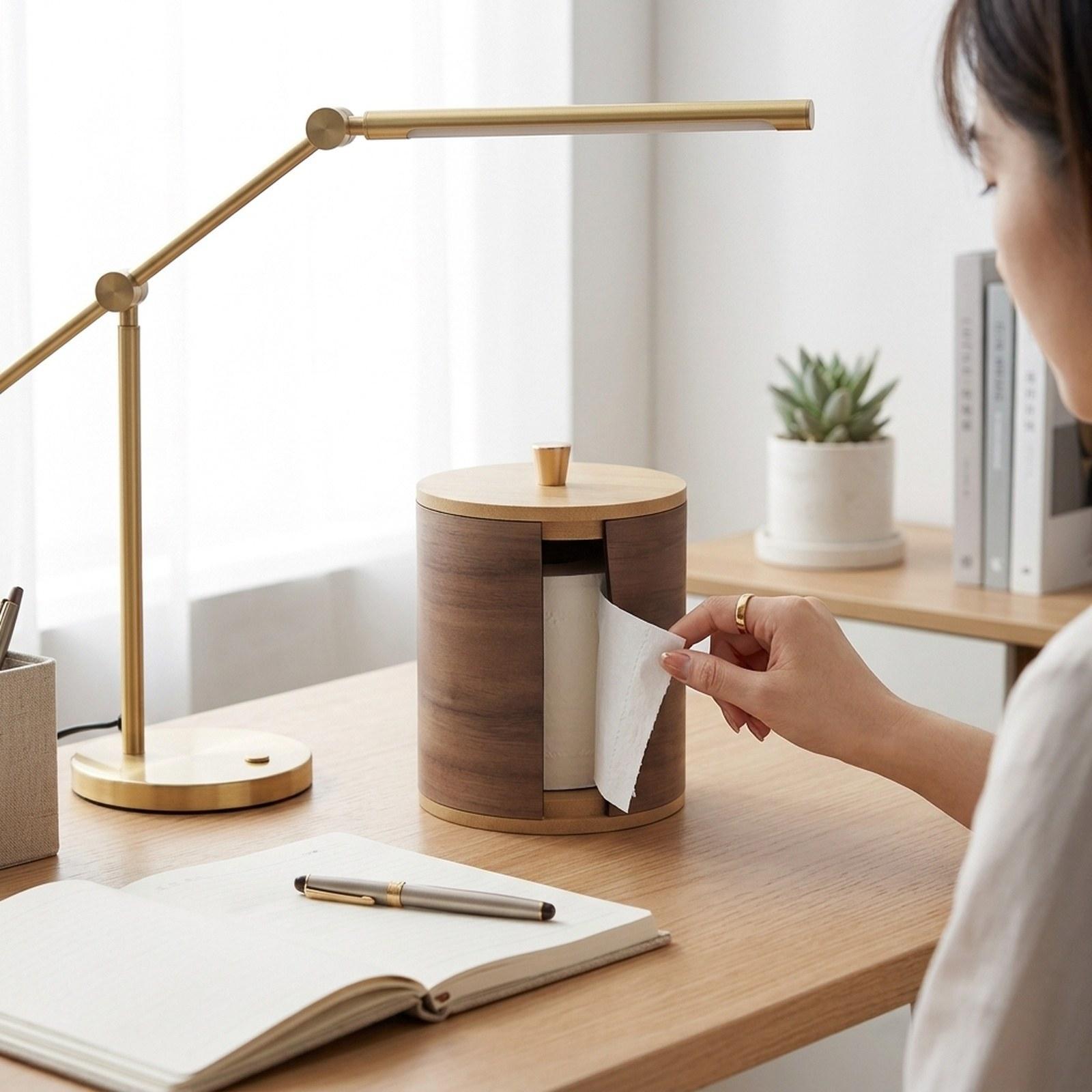 Paper Towel Holder with Walnut - Home Bathroom Towel Dispenser ulasan dan harga