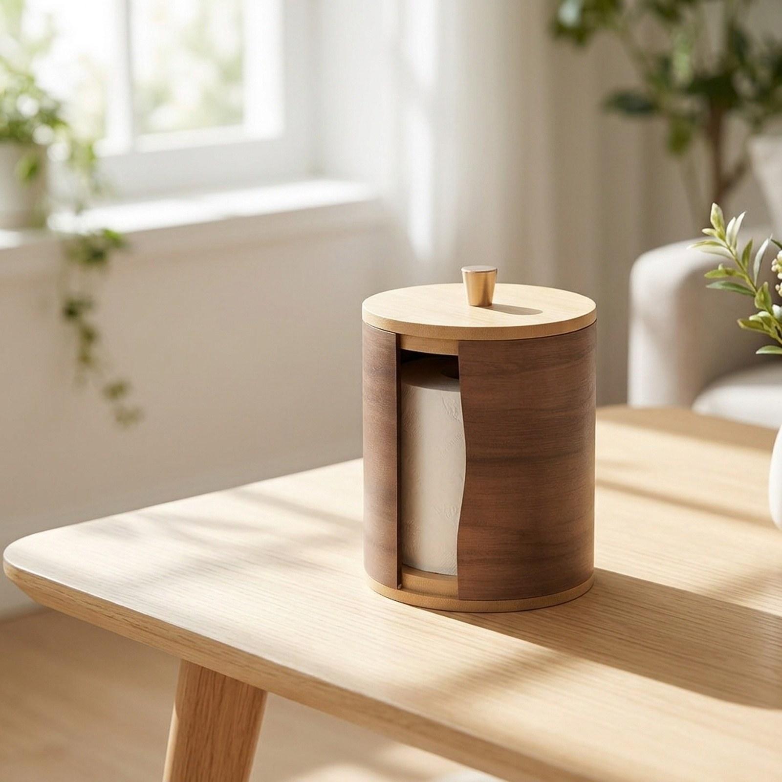 Paper Towel Holder with Walnut - Home Bathroom Towel Dispenser ulasan dan harga