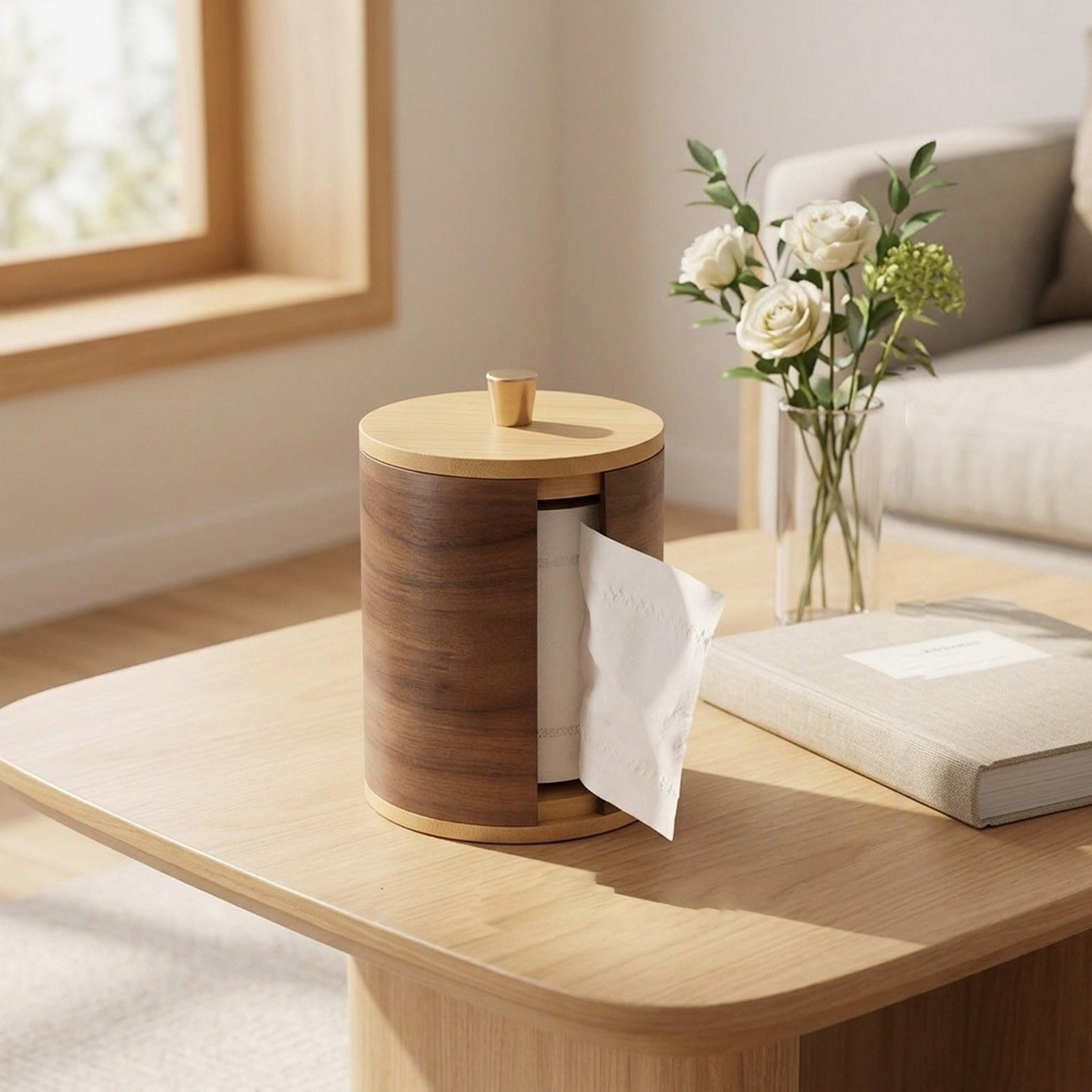 Paper Towel Holder with Walnut - Home Bathroom Towel Dispenser ulasan dan harga