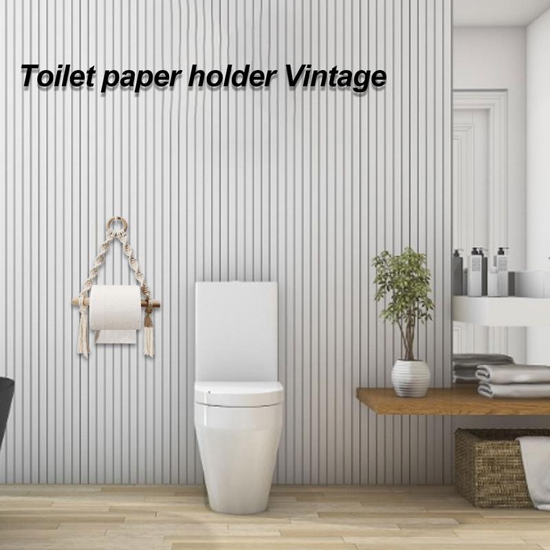 Hand Woven Wooden Toilet Paper - Home Bathroom Towel Dispenser ulasan dan harga