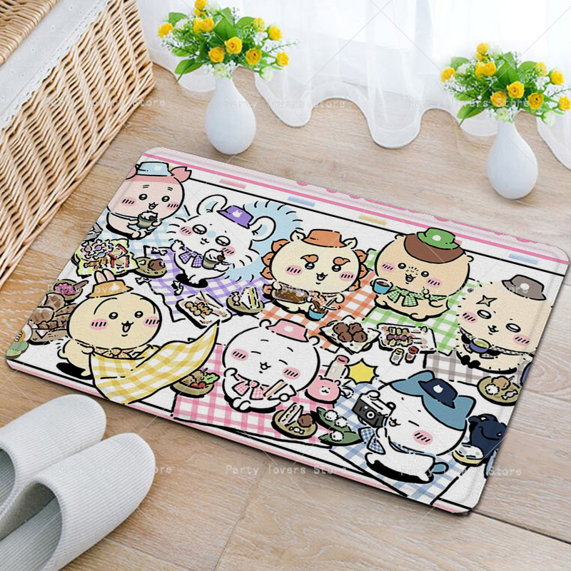 Anime Chiikawas Flannel Carpet - Home Bathroom Carpet ulasan dan harga