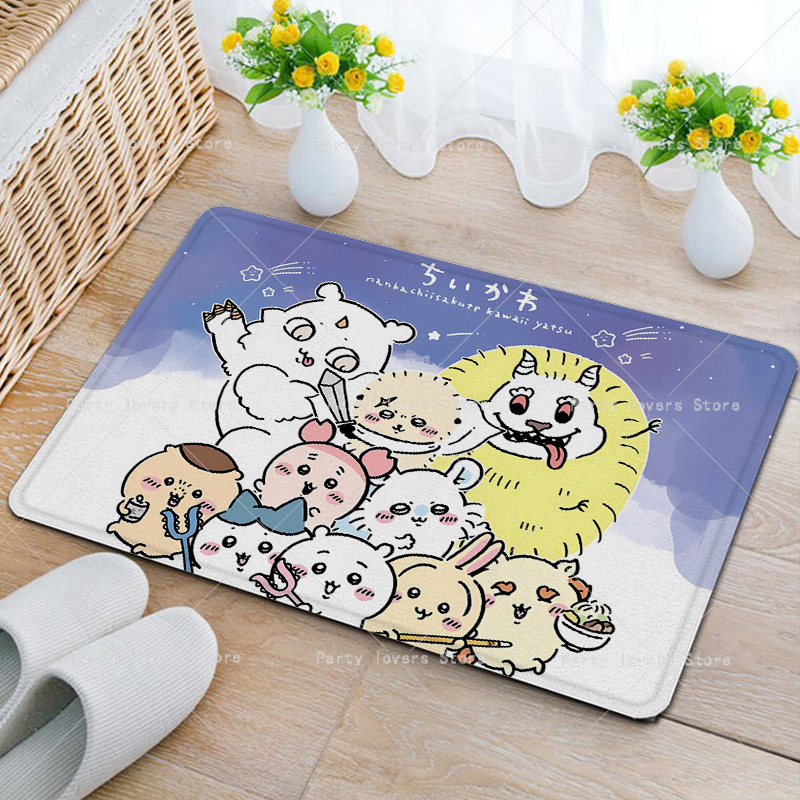 Anime Chiikawas Flannel Carpet - Home Bathroom Carpet ulasan dan harga