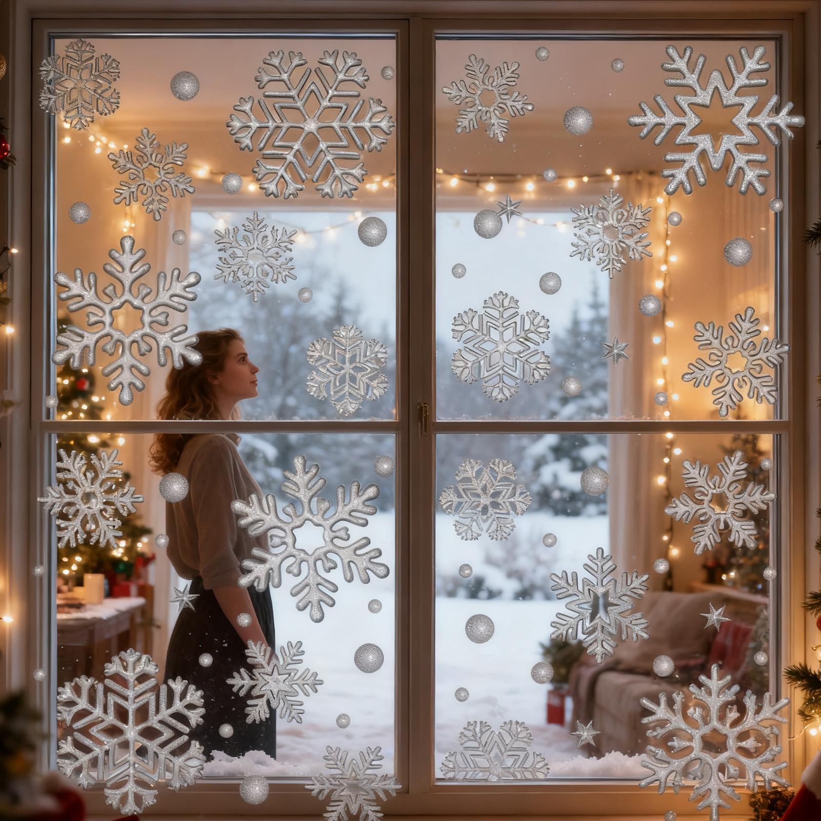 Holiday Window Clings Static R - Home Bathroom Window ulasan dan harga