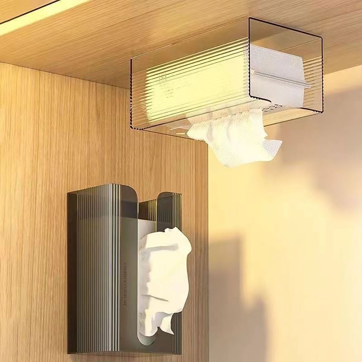 Wall Mounted Acrylic Tissue Bo - Home Bathroom Towel Dispenser ulasan dan harga