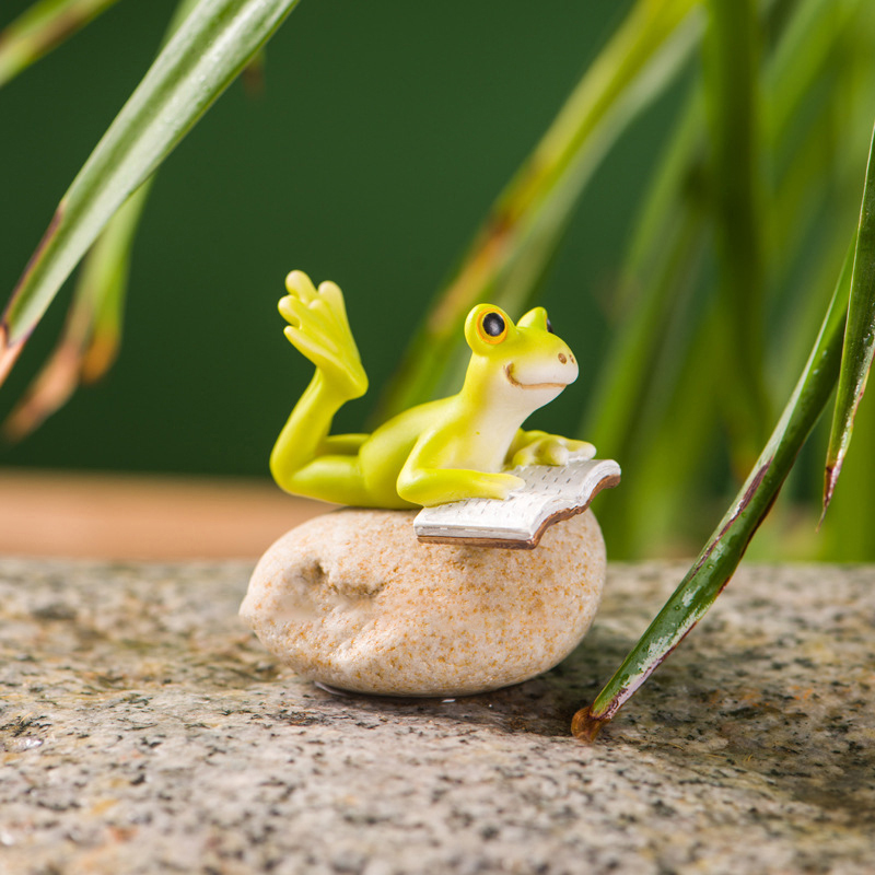 Resin Funny Frog Figurines For - Jet Home Bathroom Accessories ulasan dan harga