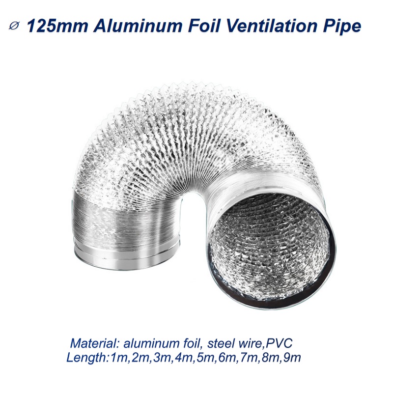 ∅125mm Aluminum Foil Ventilati - Home Bathroom Vent ulasan dan harga