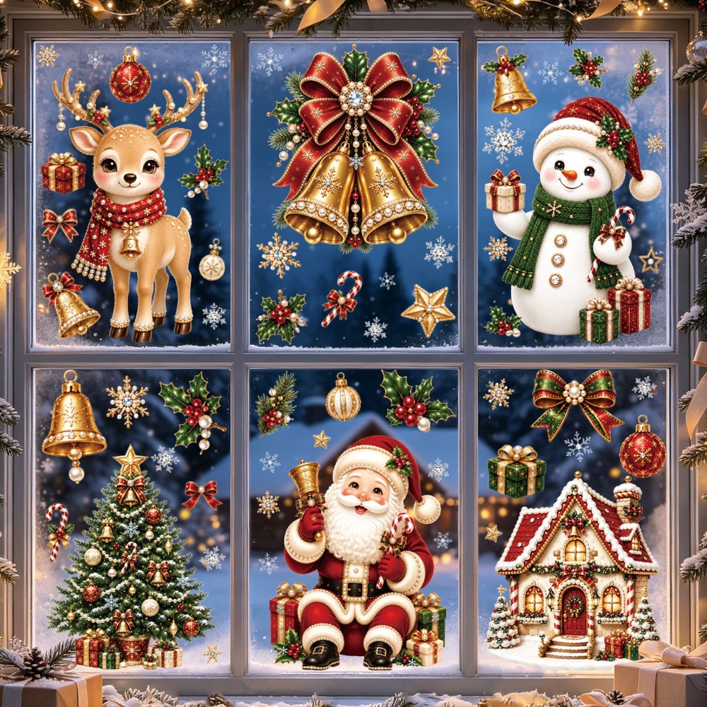 Christmas 2027 New Window Stic - Home Bathroom Window ulasan dan harga