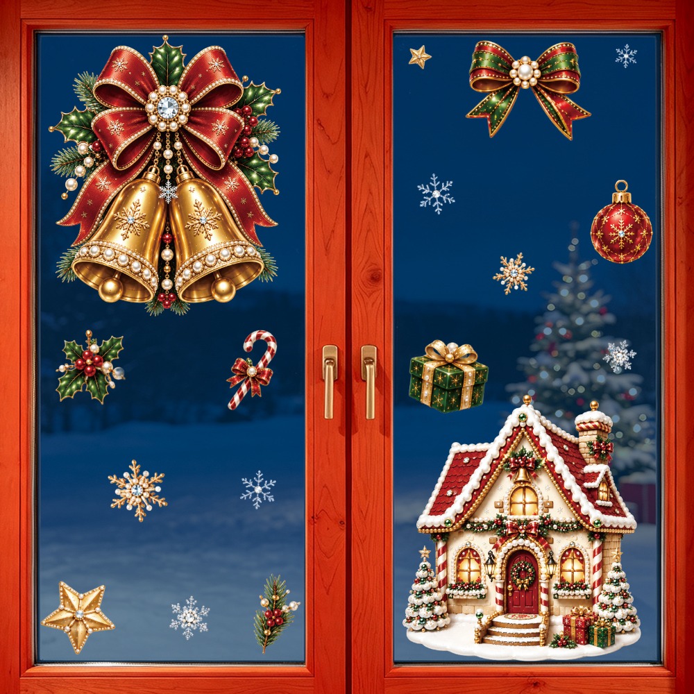 Christmas 2027 New Window Stic - Home Bathroom Window ulasan dan harga