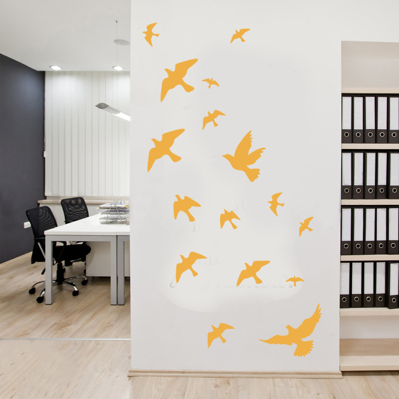 12Pcs/set Bird Wall Stickers H - Home Bathroom Tiles ulasan dan harga