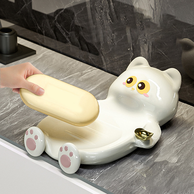 1pc Cute Cat Soap Dish, Creati - Jet Home Bathroom Accessories ulasan dan harga