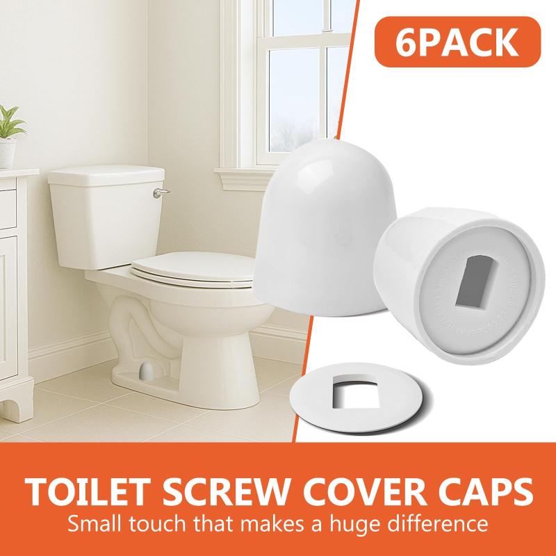 6pcs White Toilet Bolt Caps Fo - Jet Home Bathroom Accessories ulasan dan harga