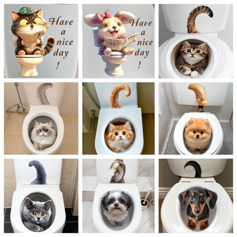 3D Effect Cute Animal Toilet S - Jet Home Bathroom Accessories ulasan dan harga