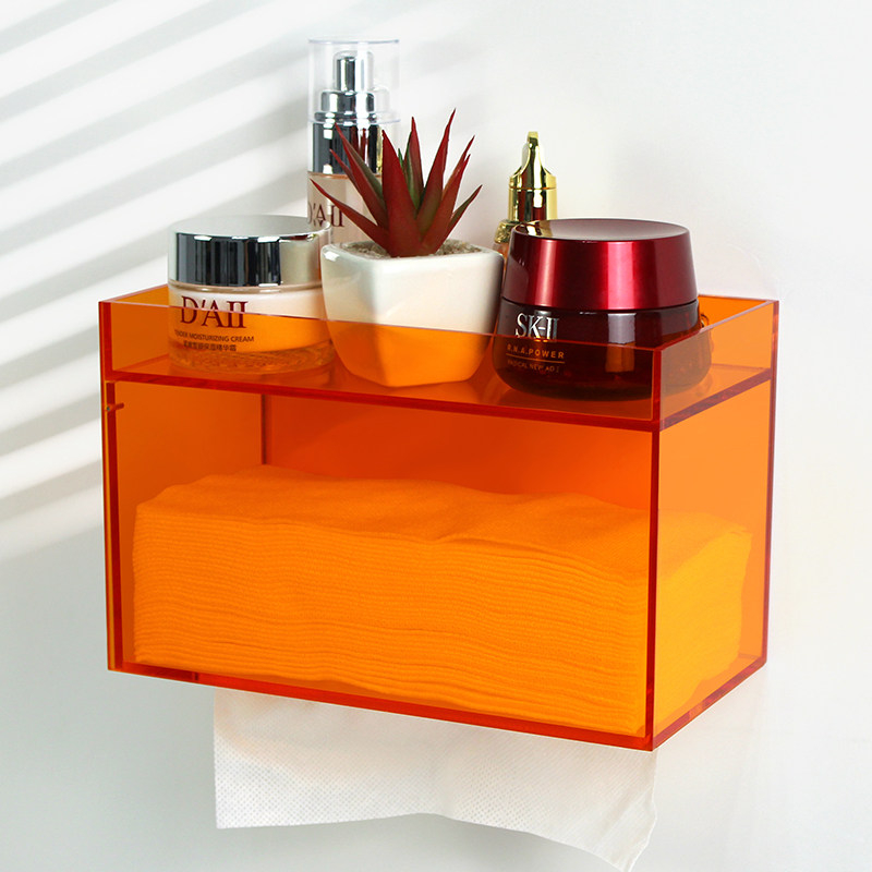Acrylic Wall Mounted Tissue Bo - Home Bathroom Towel Dispenser ulasan dan harga