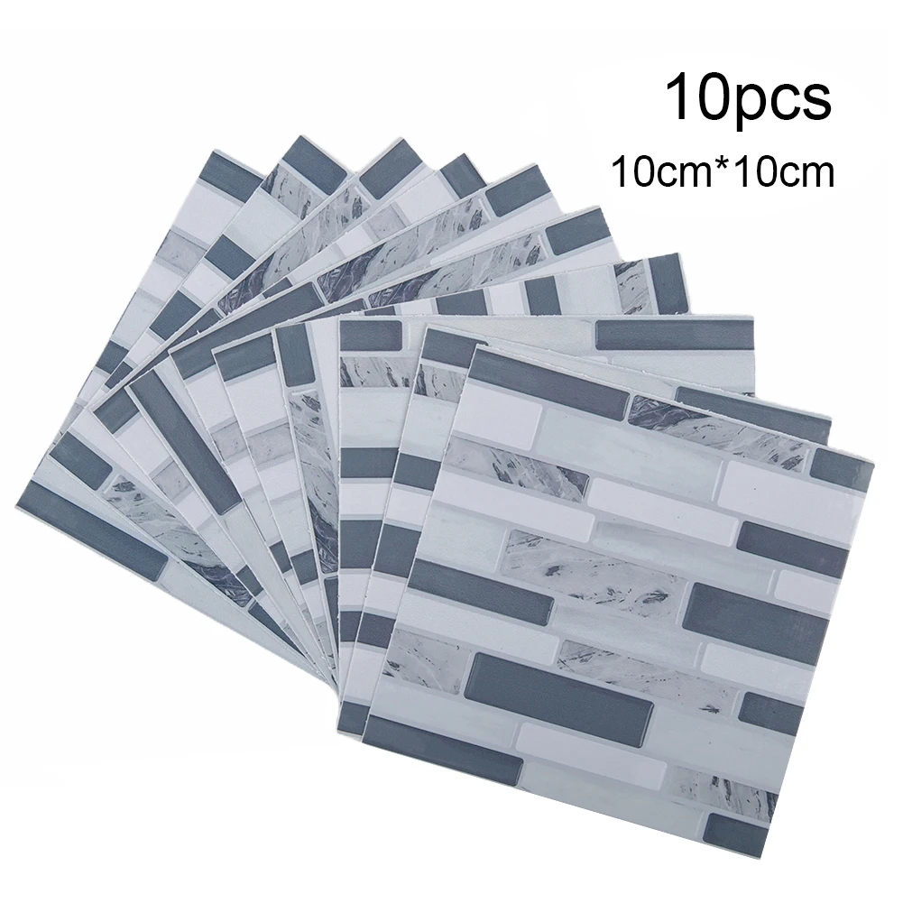 10x Self-Adhesive 3D-Mosaic Ti - Home Bathroom Wall Tiles ulasan dan harga