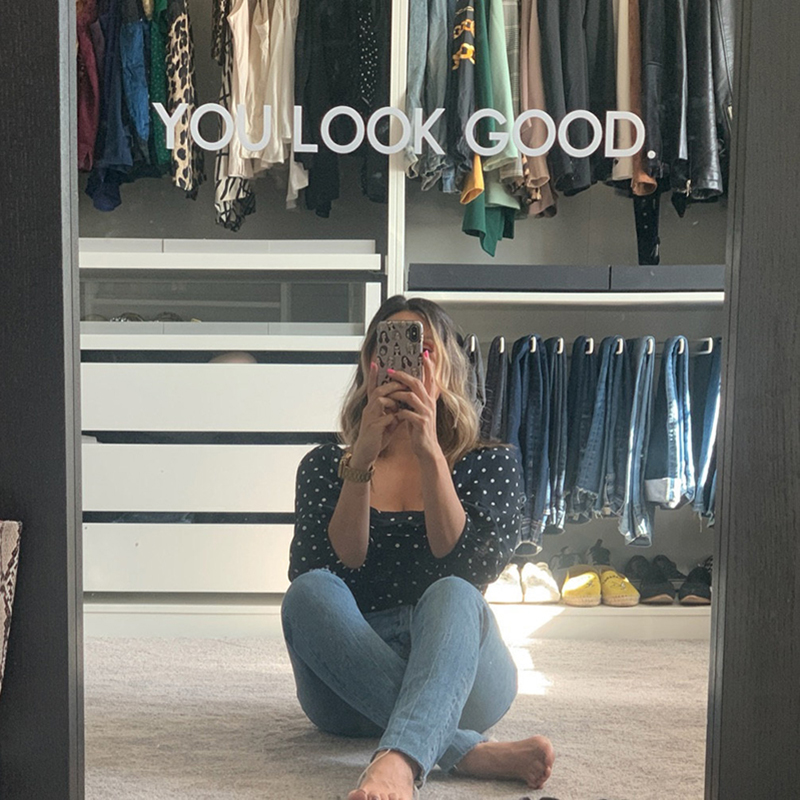 You Look Good Mirror Wall Stic - Home Bathroom Wall Tiles ulasan dan harga