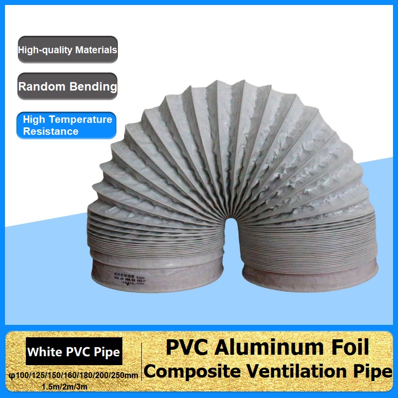 φ100-250mm White PVC Aluminum  - Home Bathroom Vent ulasan dan harga