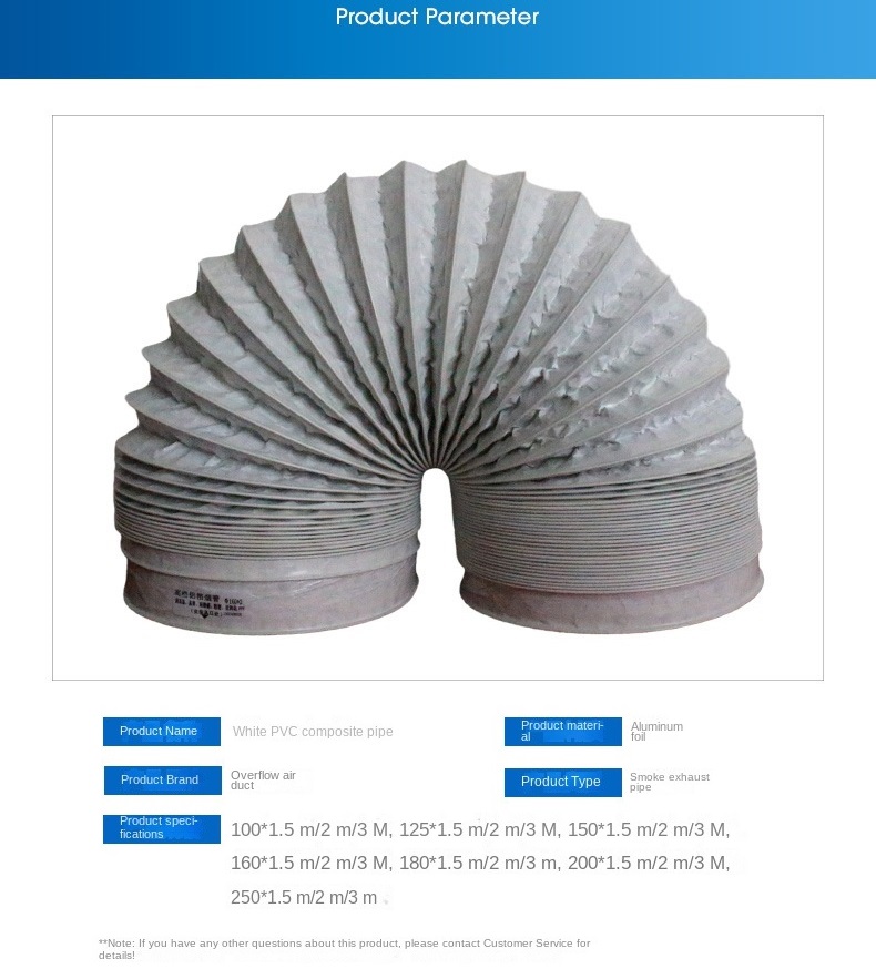 φ100-250mm White PVC Aluminum  - Home Bathroom Vent ulasan dan harga
