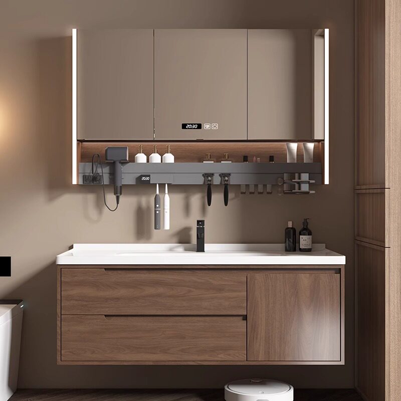 Wooden Modern Bathroom Cabinet - Home Bathroom Partition Wall ulasan dan harga