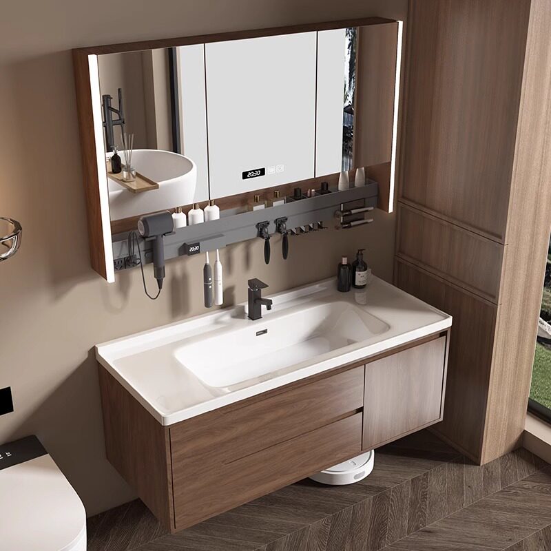 Wooden Modern Bathroom Cabinet - Home Bathroom Partition Wall ulasan dan harga