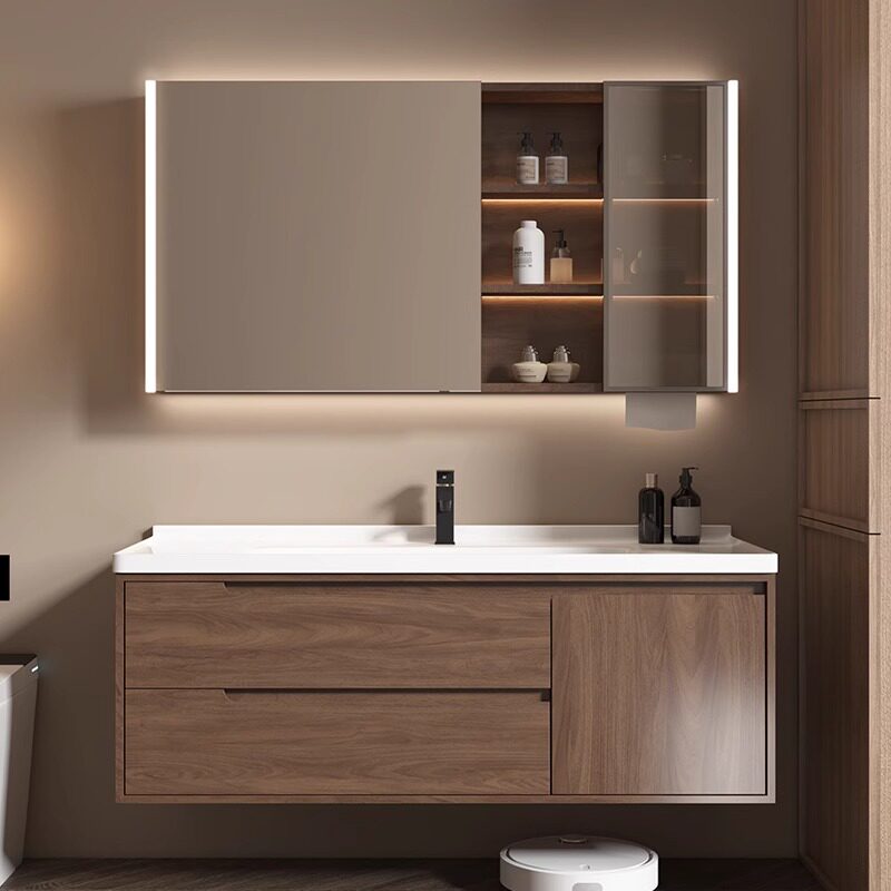 Wooden Modern Bathroom Cabinet - Home Bathroom Partition Wall ulasan dan harga