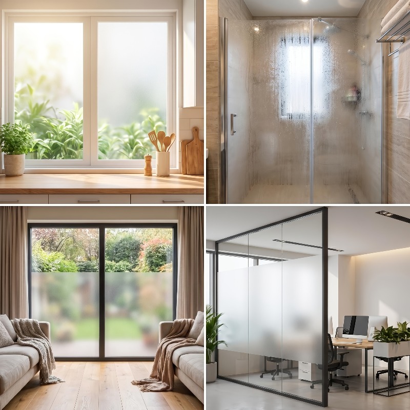 Pure White Frosted Privacy Win - Home Bathroom Window ulasan dan harga