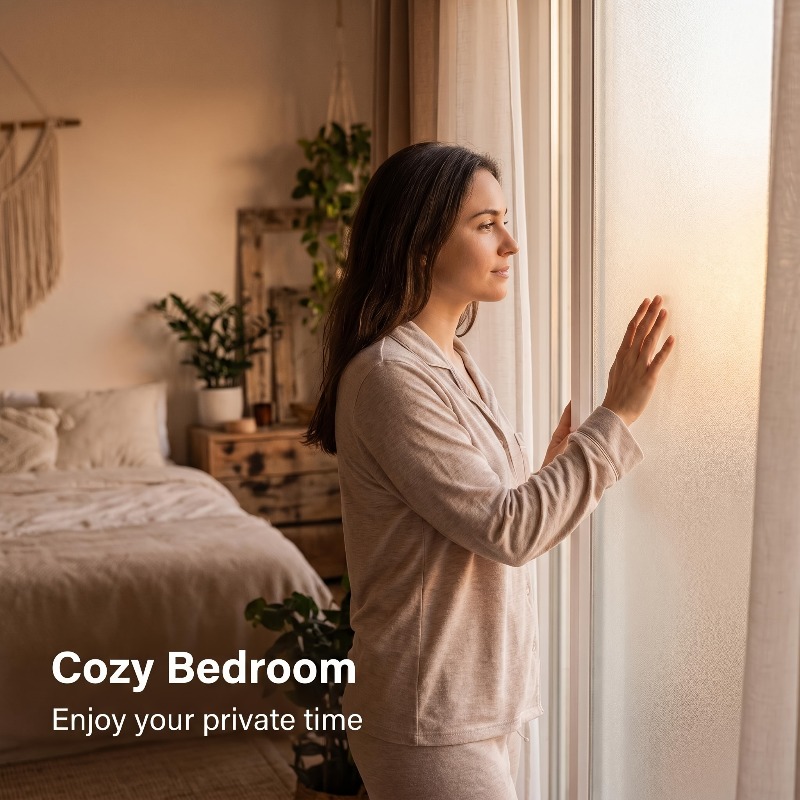 Pure White Frosted Privacy Win - Home Bathroom Window ulasan dan harga