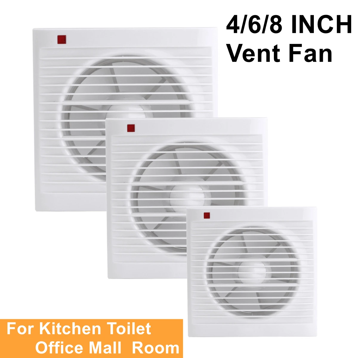 4 Inch 6 Inch 8 Inch 220V Mute - Home Bathroom Vent ulasan dan harga