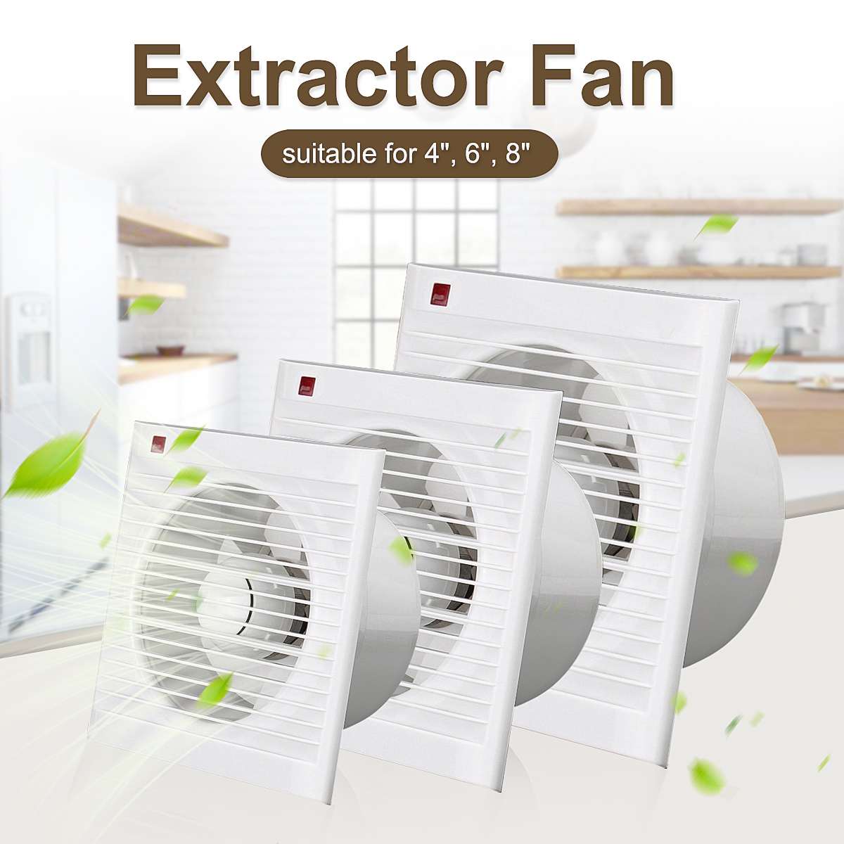4 Inch 6 Inch 8 Inch 220V Mute - Home Bathroom Vent ulasan dan harga