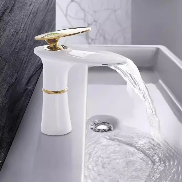 Waterfall Basin Faucet White G - Home Hardware Bathroom Faucets ulasan dan harga