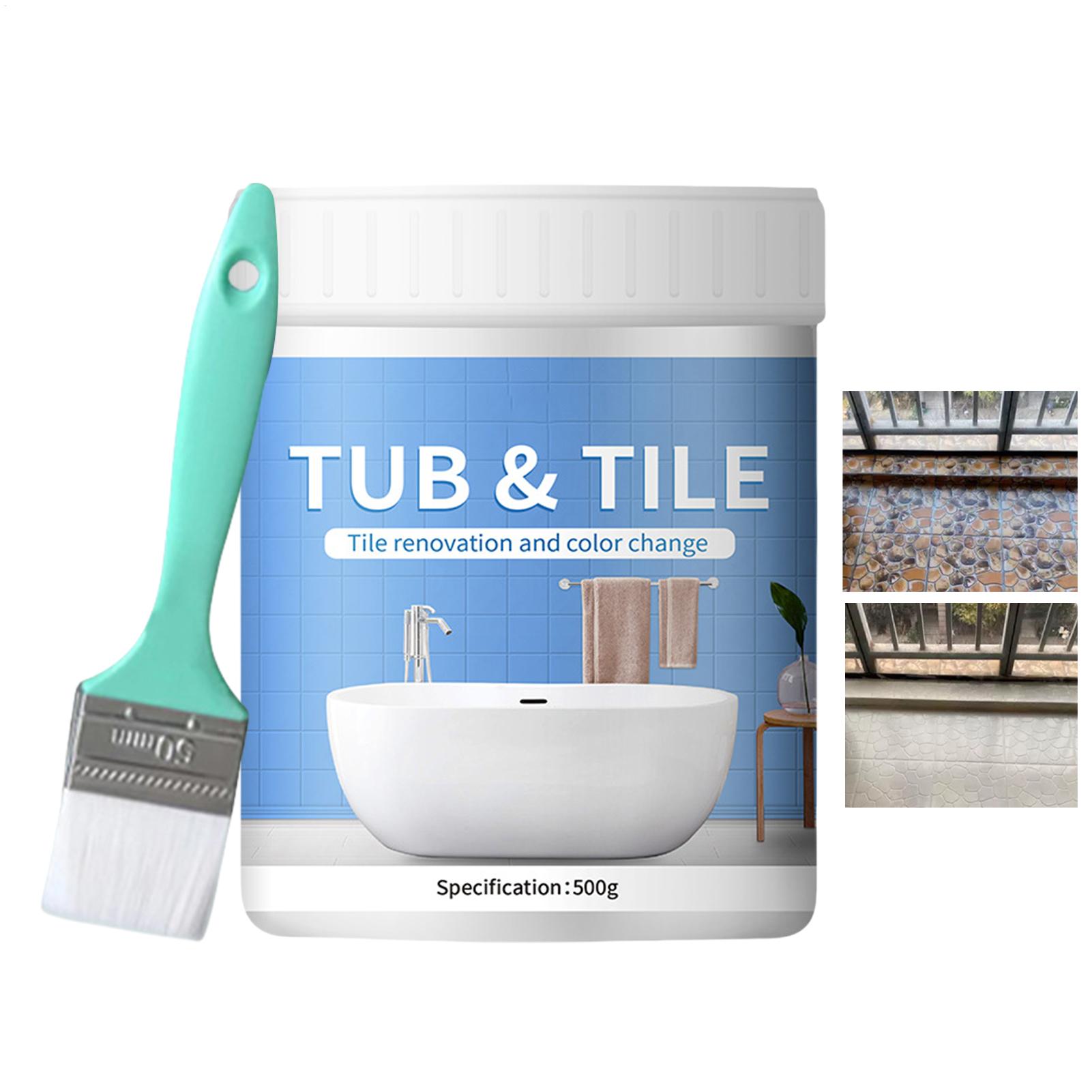 Bathroom Tile Paint Kit 500g W - Home Bathroom Tiles ulasan dan harga